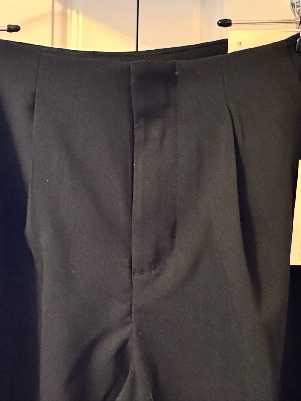 NWT 2 Pairs of a new day Black and Cream High-Rise Pleated Straight-Leg Trousers
